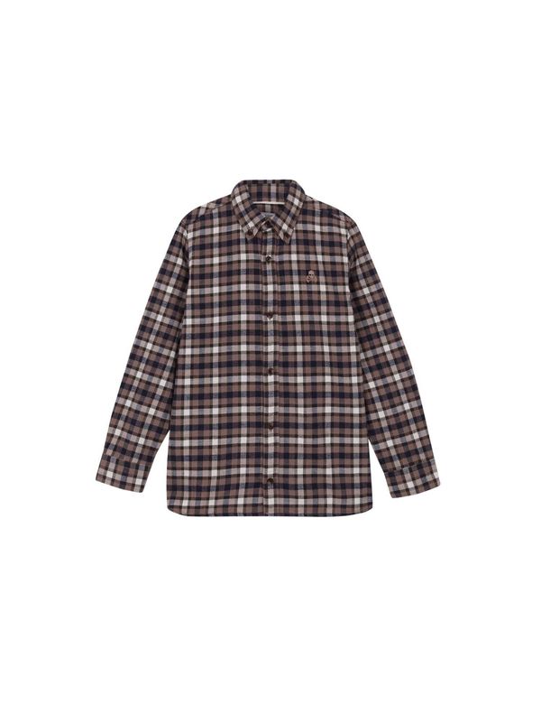 Scalpers Scalpers Košulja  morsko plava / moka smeđa / prljavo bijela