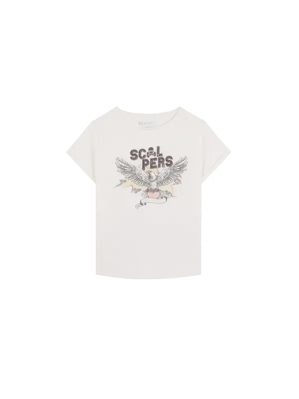 Scalpers Scalpers Majica 'Eagletee'  vuneno bijela