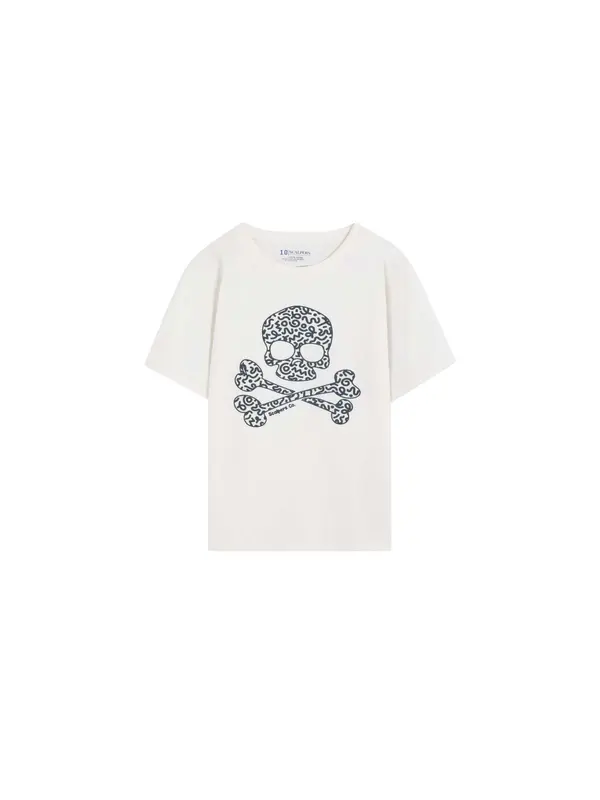 Scalpers Scalpers Majica 'Magic Skull'  crna / prljavo bijela