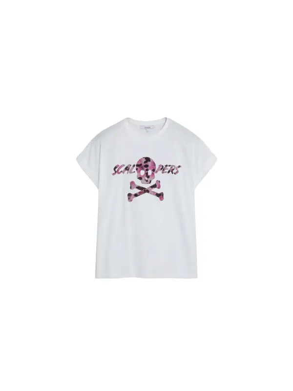 Scalpers Scalpers Majica 'Spot Trize Skull'  lila / crna / bijela
