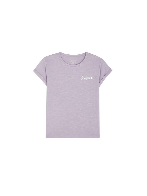 Scalpers Scalpers Majica  svijetloljubičasta / srebro