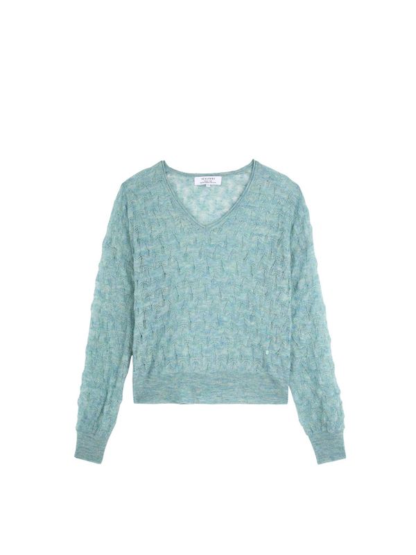 Scalpers Scalpers Pulover 'Pointelle'  plava melange