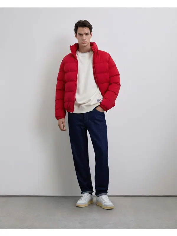 Scalpers Scalpers Sweater majica 'Alpine'  boja pijeska / plava / crvena
