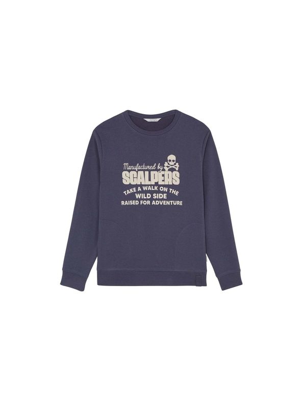 Scalpers Scalpers Sweater majica  bež / mornarsko plava