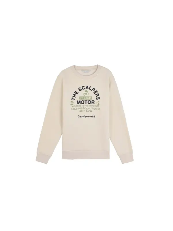 Scalpers Scalpers Sweater majica  bež / svijetlozelena / crna