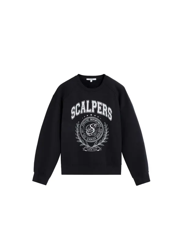 Scalpers Scalpers Sweater majica 'College'  morsko plava / bijela