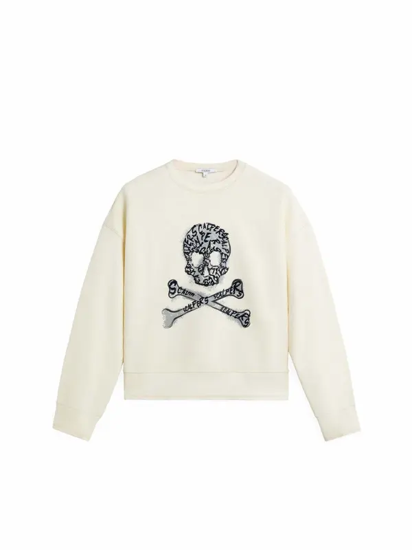 Scalpers Scalpers Sweater majica  crna / bijela