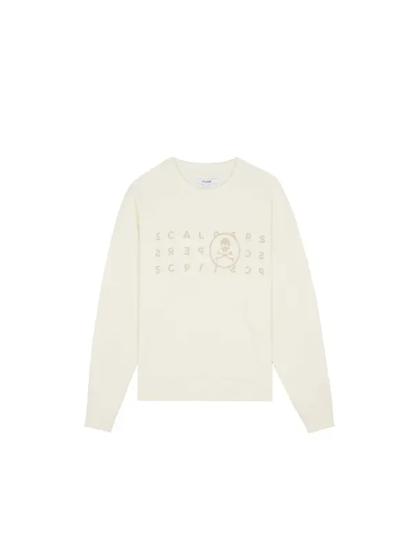 Scalpers Scalpers Sweater majica  ecru/prljavo bijela / zlatna