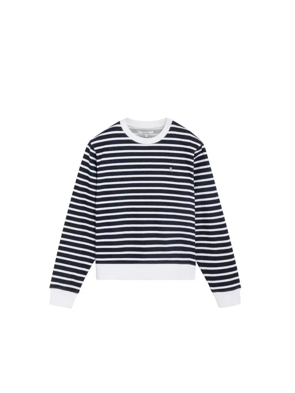Scalpers Scalpers Sweater majica  mornarsko plava / bijela