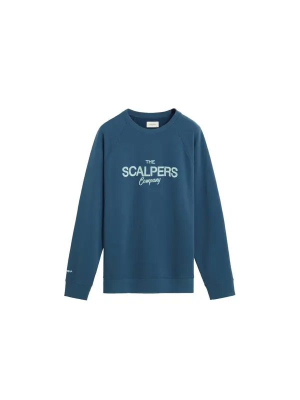 Scalpers Scalpers Sweater majica  mornarsko plava / nebesko plava