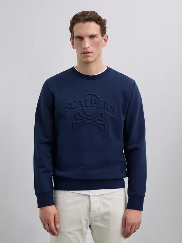 Scalpers Scalpers Sweater majica  mornarsko plava