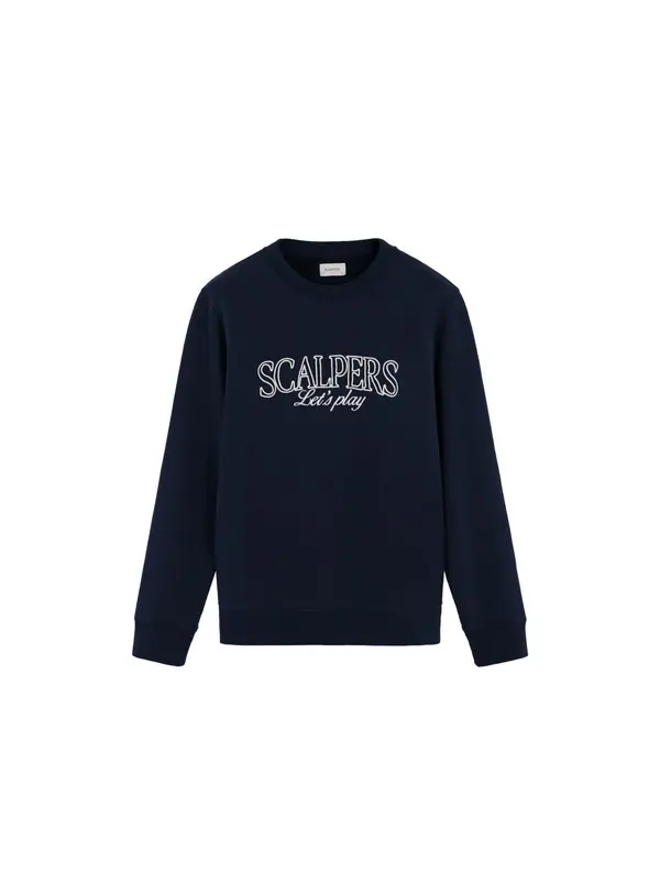 Scalpers Scalpers Sweater majica 'Play'  morsko plava / bijela