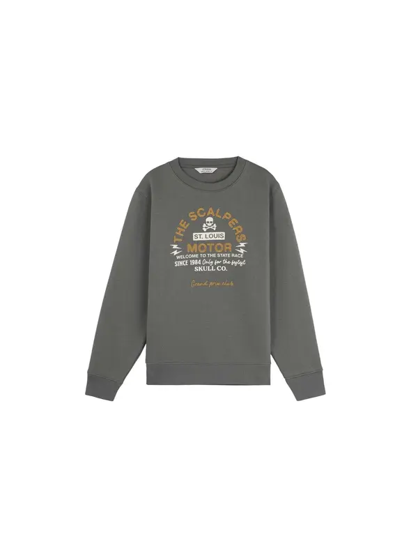 Scalpers Scalpers Sweater majica 'Racesw'  kaki