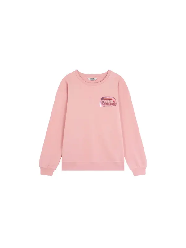 Scalpers Scalpers Sweater majica 'Racesw'  sivkasto ljubičasta (mauve) / ružičasta / ružičasto crvena
