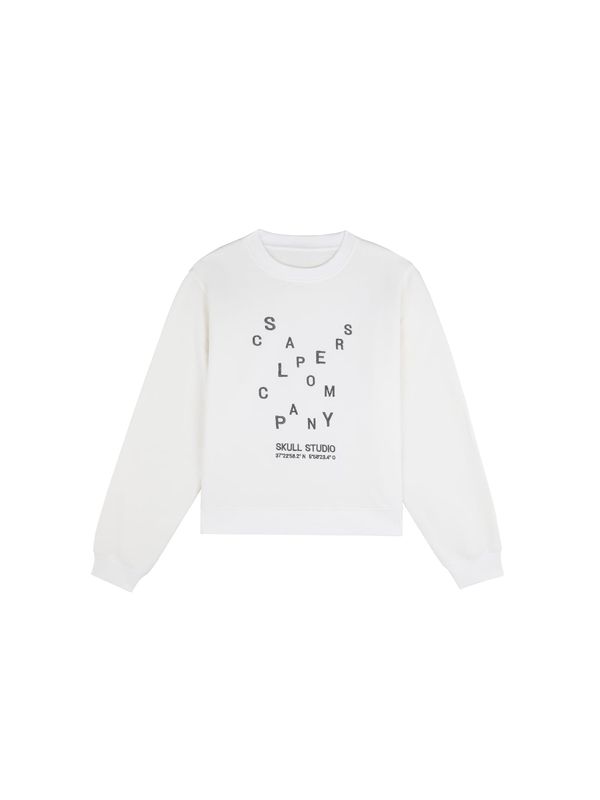 Scalpers Scalpers Sweater majica  siva / bijela