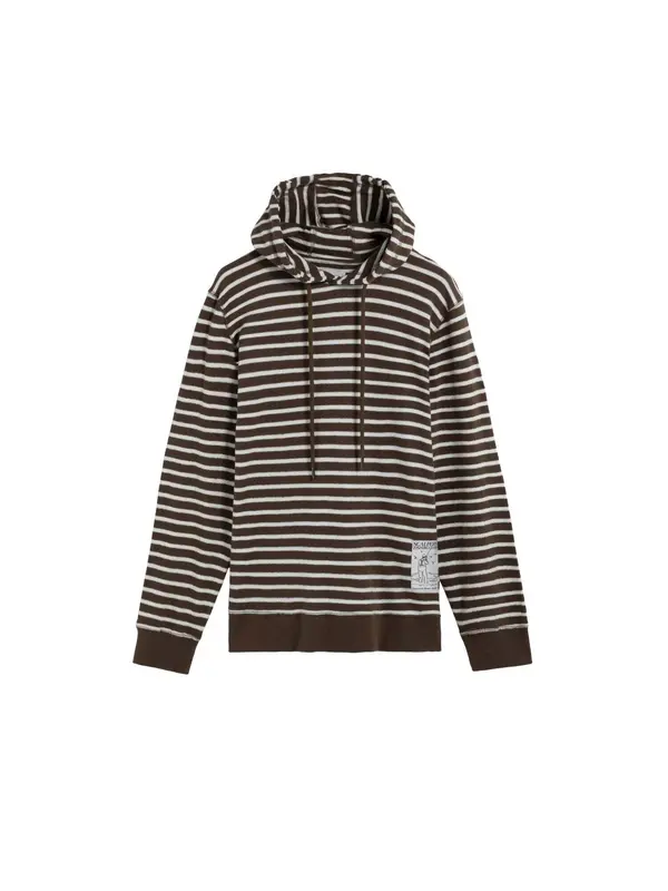 Scalpers Scalpers Sweater majica  smeđa / bijela