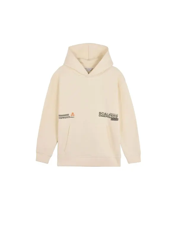 Scalpers Scalpers Sweater majica  svijetlonarančasta / crna / prljavo bijela