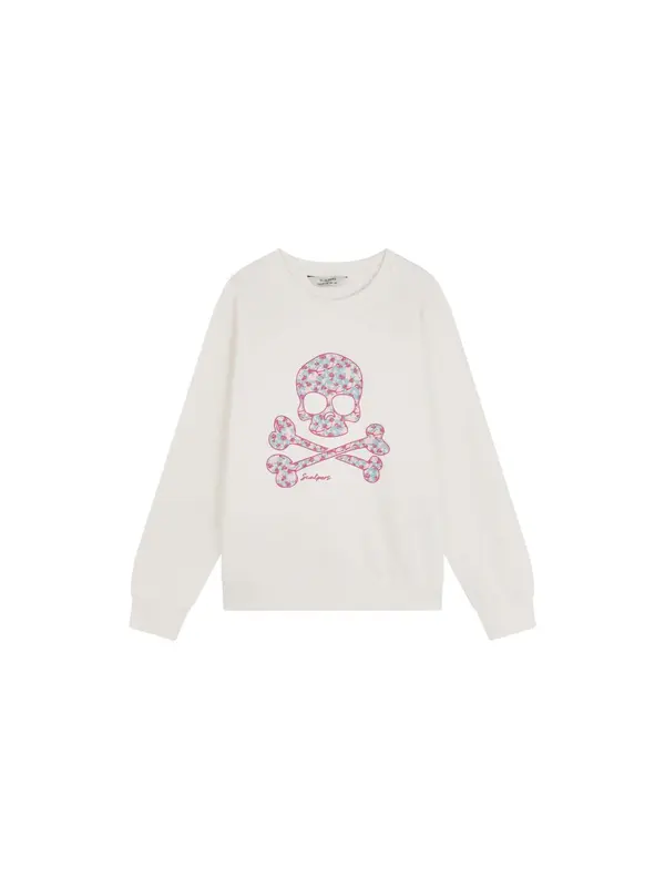 Scalpers Scalpers Sweater majica  svijetloplava / roza / prljavo bijela