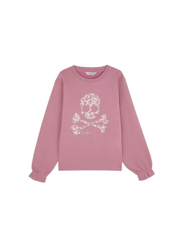 Scalpers Scalpers Sweater majica  svijetlozelena / prljavo roza / bijela