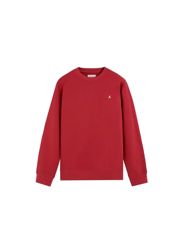 Scalpers Scalpers Sweater majica  trešnja crvena / bijela