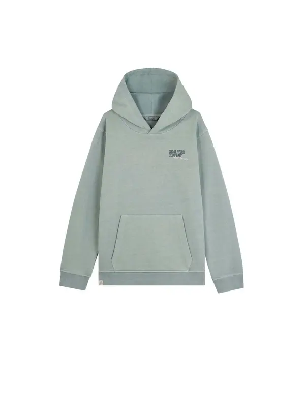 Scalpers Scalpers Sweater majica 'Typeskull'  bež siva / tamo siva / menta