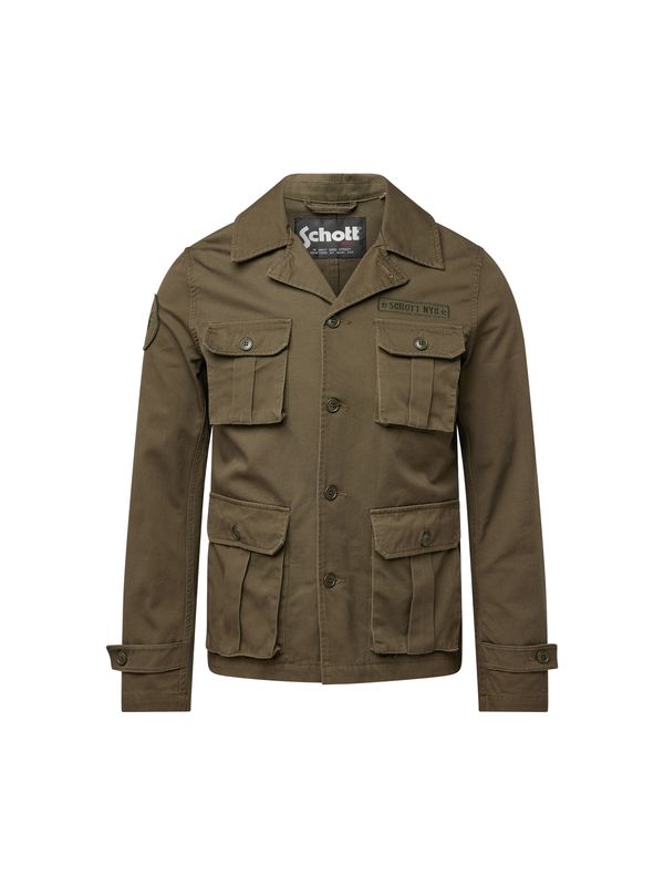 Schott NYC Schott NYC Prijelazna jakna  kaki / kraljevski zelena