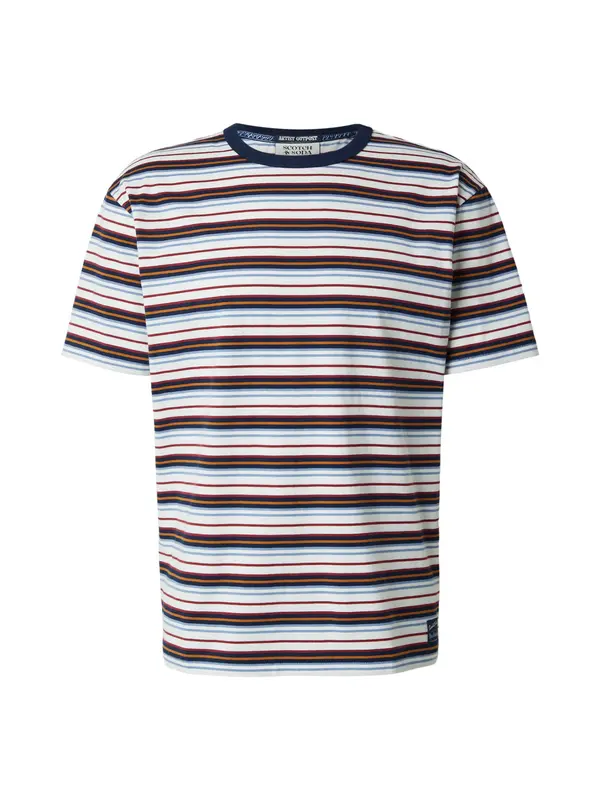 SCOTCH & SODA SCOTCH & SODA Majica 'YARNDYED'  mornarsko plava / svijetloplava / crvena / bijela