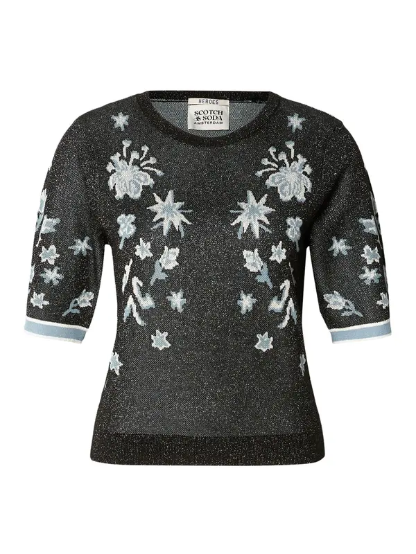SCOTCH & SODA SCOTCH & SODA Pulover  noćno plava / svijetloplava / prljavo bijela