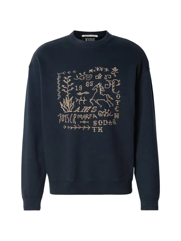 SCOTCH & SODA SCOTCH & SODA Sweater majica  mornarsko plava / moka smeđa