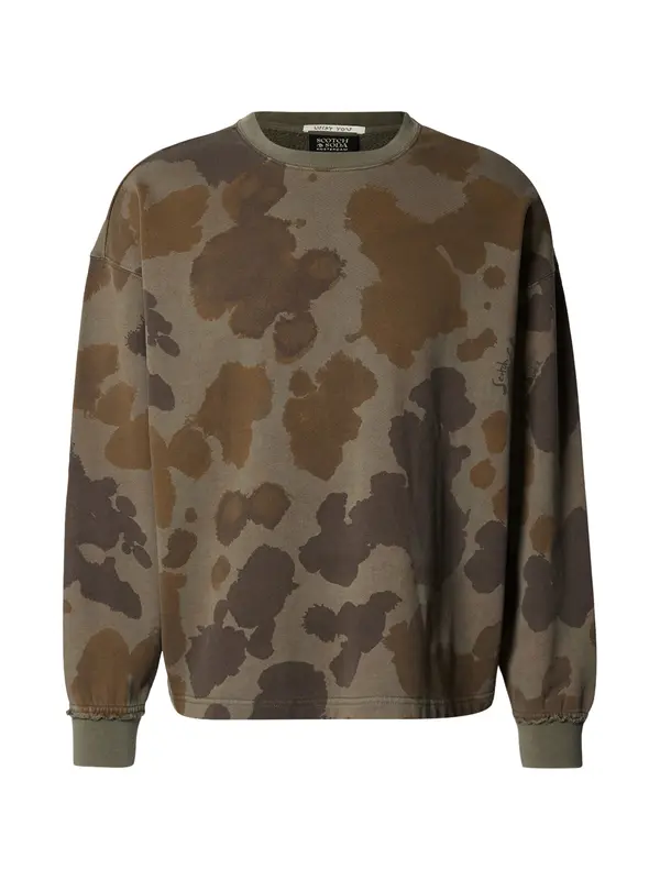 SCOTCH & SODA SCOTCH & SODA Sweater majica  smeđa / tamno smeđa / maslinasta