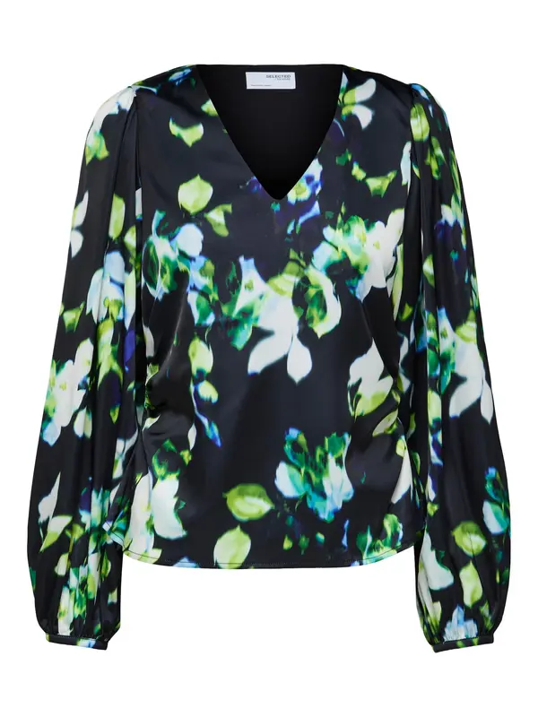 SELECTED SELECTED Bluza 'Laia'  zelena / miks boja / crna