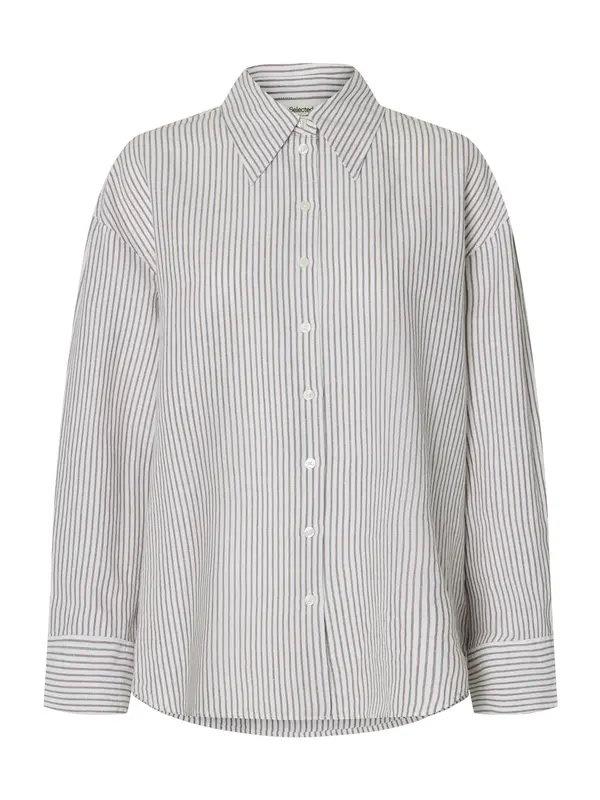 SELECTED SELECTED Bluza 'SLFCleo'  smeđa / bijela