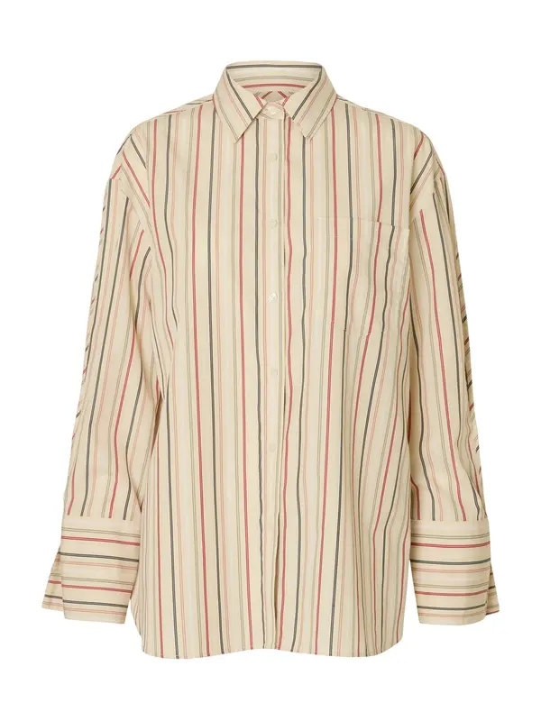 SELECTED SELECTED Bluza 'SLFDAN'  toplo smeđa / tamno crvena / crna / bijela
