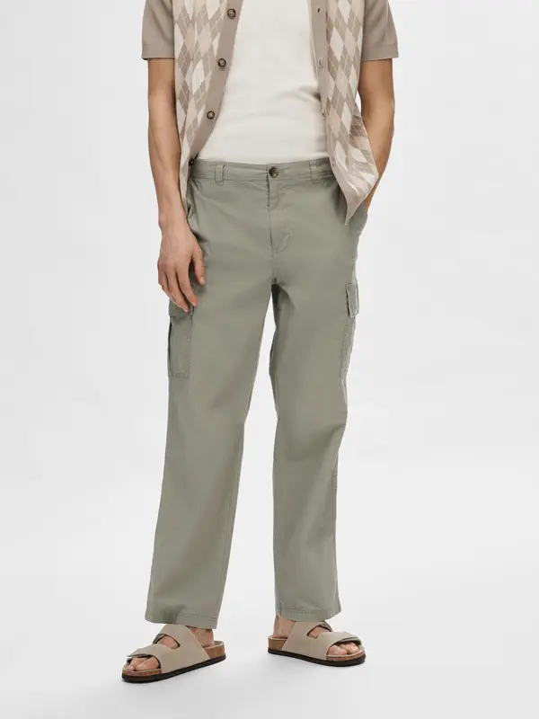 SELECTED SELECTED Cargo hlače 'Evan'  taupe siva