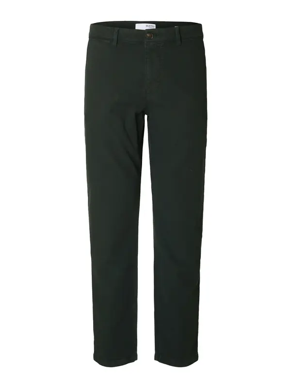 SELECTED SELECTED Chino hlače 'SLH175-MILES'  tamno zelena