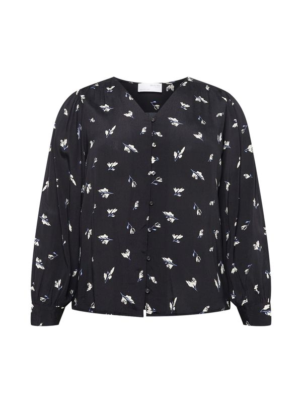 Selected Femme Curve Selected Femme Curve Bluza 'Walde'  crna / bijela