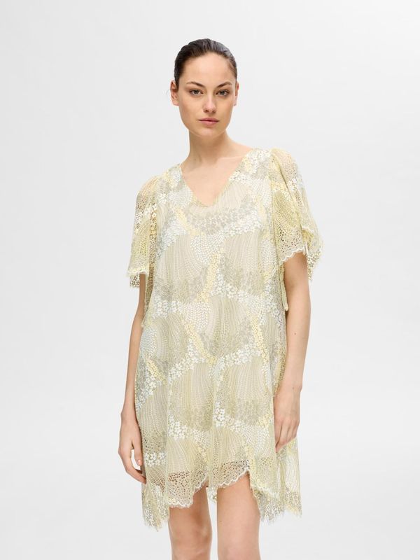 SELECTED FEMME SELECTED FEMME Haljina 'FELICA'  pastelno žuta / menta / pastelno zelena / bijela