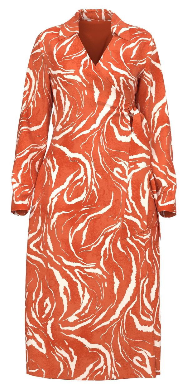 SELECTED FEMME SELECTED FEMME Košulja haljina 'SIRINE'  narančasta / bijela