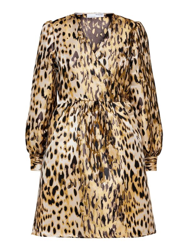 Selected Femme Petite Selected Femme Petite Haljina  žuta / crna / bijela