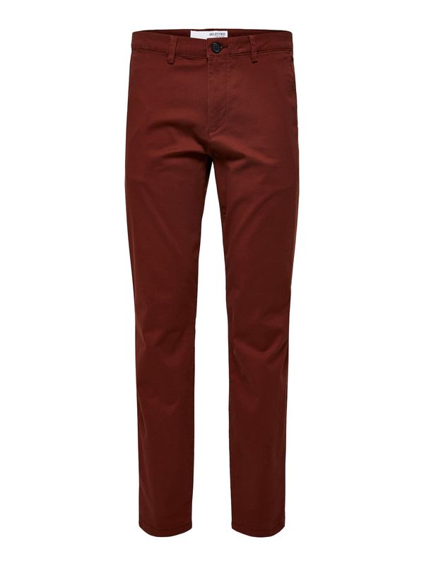 SELECTED HOMME SELECTED HOMME Chino hlače 'Miles Flex'  kestenjasto smeđa