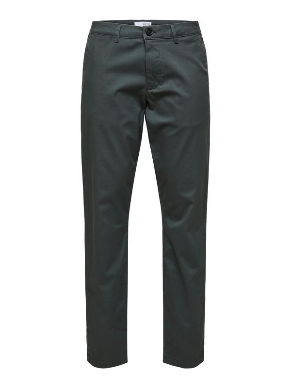 SELECTED HOMME SELECTED HOMME Chino hlače 'Miles Flex'  tamo siva
