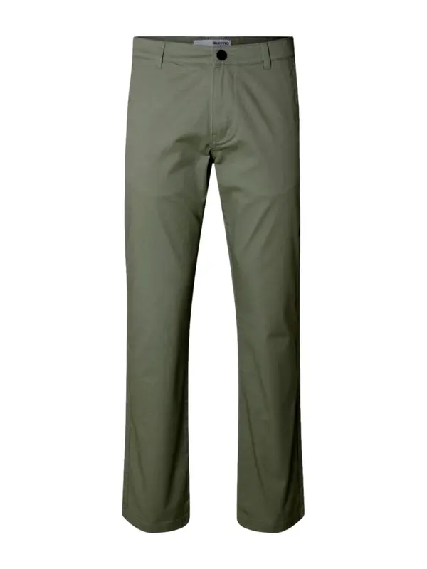 SELECTED HOMME SELECTED HOMME Chino hlače 'SLHSTRAIGHT196-DAN'  zelena