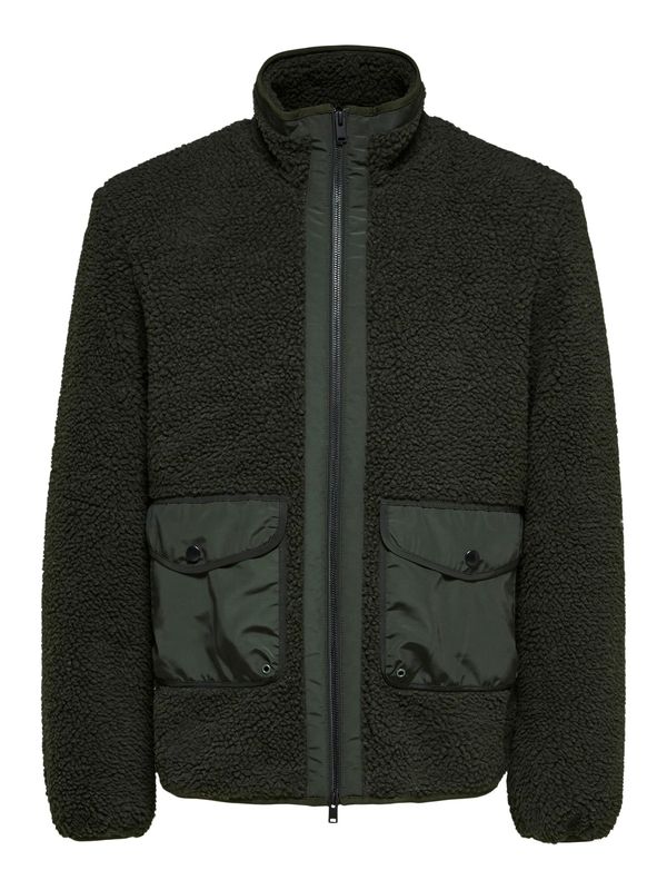 SELECTED HOMME SELECTED HOMME Flis jakna 'Snowden'  tamno zelena