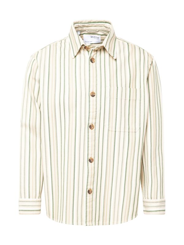 SELECTED HOMME SELECTED HOMME Košulja 'JAMES'  ecru/prljavo bijela / smeđa / bijela