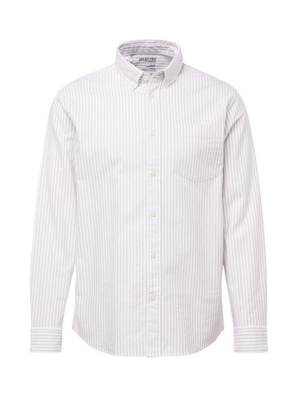 SELECTED HOMME SELECTED HOMME Košulja 'SLHRICK'  sivkasto bež / bijela