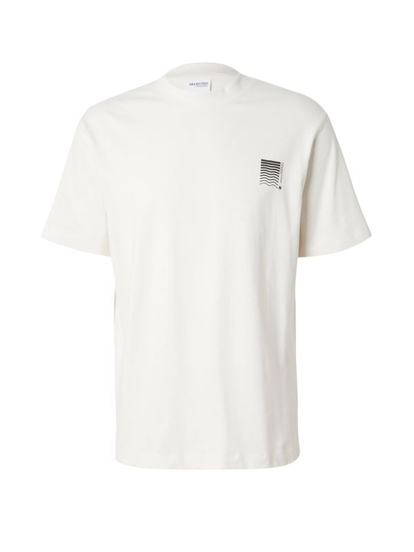 SELECTED HOMME SELECTED HOMME Majica 'SLHRELAXSAXON'  crna / bijela