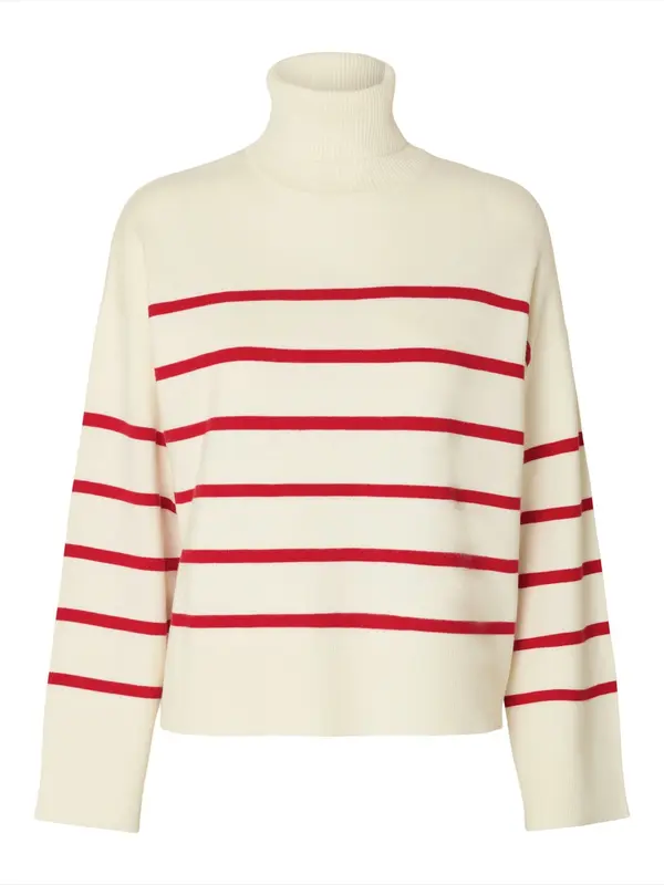 SELECTED SELECTED Pulover 'SLFKAMMA'  boja pijeska / vatreno crvena