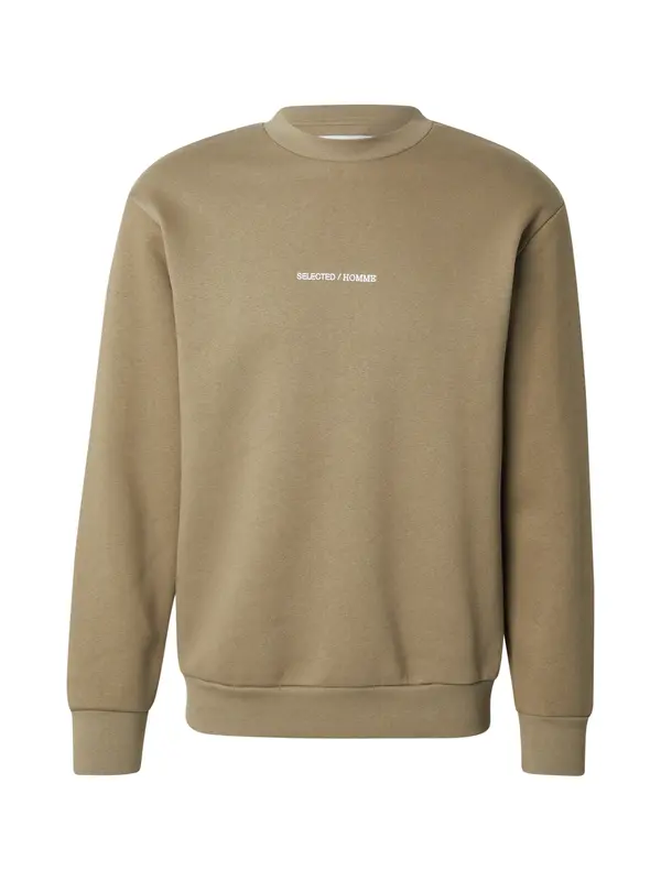 SELECTED SELECTED Sweater majica 'SLHDAN'  taupe siva / bijela