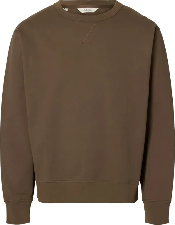 SELECTED SELECTED Sweater majica 'SLHLUKE'  čokolada