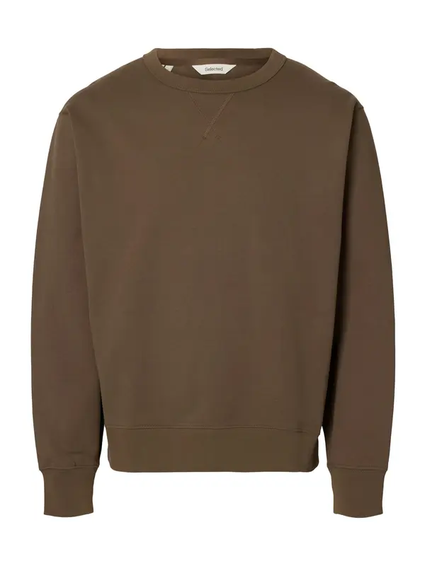 SELECTED SELECTED Sweater majica 'SLHLUKE'  čokolada
